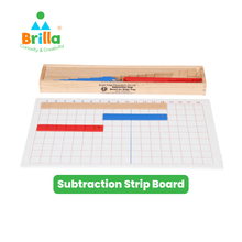 Load image into Gallery viewer, Montessori Material -Subtraction Strip Board for Kids 50-70 characters