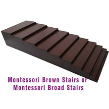 Load image into Gallery viewer, Montessori Brown Stairs or Montessori Broad Stairs - Brilla: One-Stop Solution for Preschool Resources