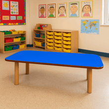 Load image into Gallery viewer, Brilla Wooden Classroom Table (6 Seater - Rectangle shape) for Preschools - Brilla: One-Stop Solution for Preschool Resources