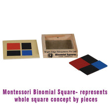 Load image into Gallery viewer, Montessori Binomial Square- represents whole square concept by pieces - Brilla: One-Stop Solution for Preschool Resources