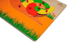 Load image into Gallery viewer, Brilla Wooden Educational Pick & Fix Jigsaw Puzzle for kids Dragon Fly & Snail with Scan & Learn (Set of 2) - Brilla: One-Stop Solution for Preschool Resources