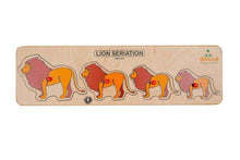 Load image into Gallery viewer, Brilla Wooden Learning Educational Puzzle for Kids - Elephant Seriation & Lion Seriition with Scan and Learn (Set of 2) - Brilla: One-Stop Solution for Preschool Resources