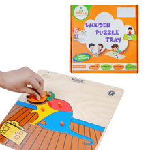 Load image into Gallery viewer, Wooden puzzle - Educational Pick & Fix Jigsaw Puzzle Mouse with Scan & Learn. - Brilla: One-Stop Solution for Preschool Resources