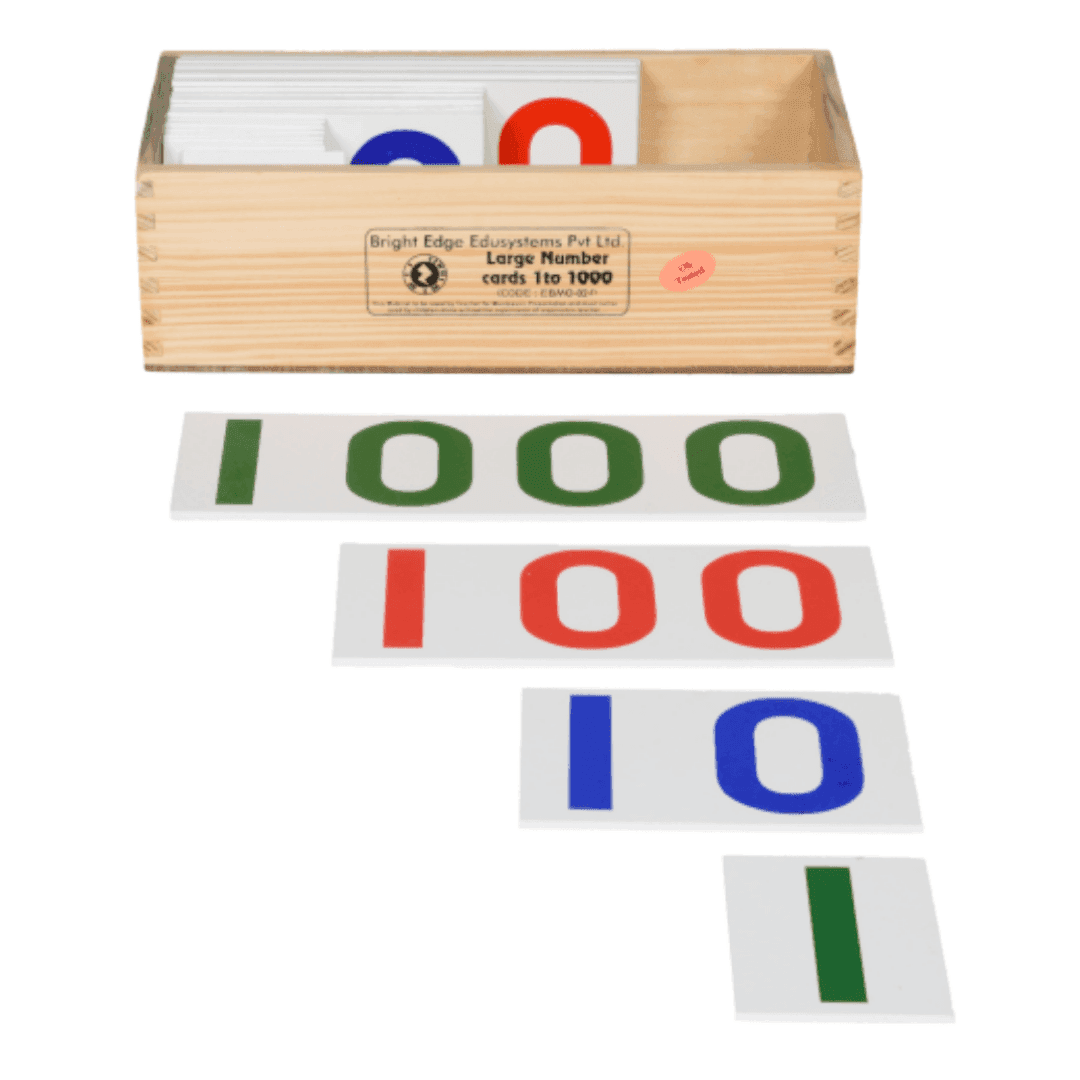 Montessori Large Number Cards 1 to 1000 – Brilla