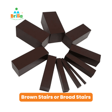 Load image into Gallery viewer, Montessori Brown Stairs or Montessori Broad Stairs - Brilla: One-Stop Solution for Preschool Resources