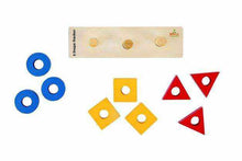 Load image into Gallery viewer, Montessori Materials - Brilla Wooden 3 Shape Stacker for Kids Learning