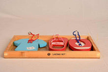 Load image into Gallery viewer, Montessori Materials - Wooden Lacing Set (3 Pcs) for Kids' Learning