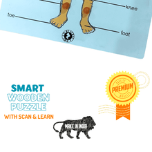 Load image into Gallery viewer, Wooden puzzle :Educational Pick & Fix Puzzle - Parts of Body with Scan & Learn - Brilla: One-Stop Solution for Preschool Resources