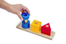 Load image into Gallery viewer, Montessori Materials - Brilla Wooden 3 Shape Stacker for Kids Learning