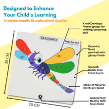 Load image into Gallery viewer, Wooden Puzzle Educational Pick & Fix Dragonfly with Scan & Learn. - Brilla: One-Stop Solution for Preschool Resources