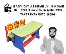 Load image into Gallery viewer, Desk and Bench – Brilla Premium Classroom Wooden Set (3 Seater) - Brilla: One-Stop Solution for Preschool Resources