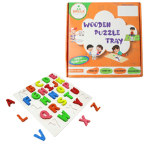 Load image into Gallery viewer, Wooden Puzzle - Alphabet Learning Toy Wooden Chunky Alphabets Puzzle (Learn Capital Letters) - Brilla: One-Stop Solution for Preschool Resources
