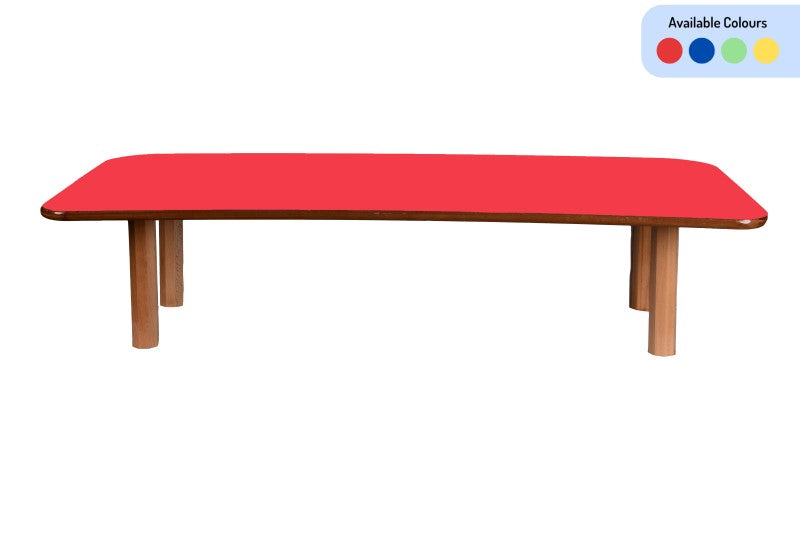 Brilla Wooden Montessori/Activity Chowki (6 Seater - Moon shape) for Preschools
