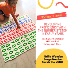 Load image into Gallery viewer, Montessori Materials - Large Number Cards 1 to 9000 for Kids Learning