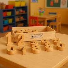 Load image into Gallery viewer, Montessori Materials Wooden Jumbo Numbers 1 to 10 in Wooden Box