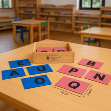 Load image into Gallery viewer, Montessori Sandpaper Letters Capital for Writing Practice and tactile impressions. - Brilla: One-Stop Solution for Preschool Resources