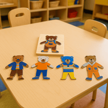 Load image into Gallery viewer, Montessori Materials: Wooden Dressing of Bear Educational Puzzle - Brilla: One-Stop Solution for Preschool Resources