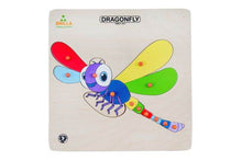Load image into Gallery viewer, Brilla Wooden Educational Pick & Fix Jigsaw Puzzle for kids Dragon Fly & Snail with Scan & Learn (Set of 2) - Brilla: One-Stop Solution for Preschool Resources