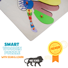 Load image into Gallery viewer, Wooden Puzzle Educational Pick & Fix Dragonfly with Scan & Learn. - Brilla: One-Stop Solution for Preschool Resources
