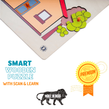 Load image into Gallery viewer, Wooden Puzzle - Educational Pick & Fix House with Scan & Learn - Brilla: One-Stop Solution for Preschool Resources
