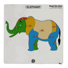 Load image into Gallery viewer, Wooden Puzzle - Educational Pick & Fix Elephant with Scan & Learn - Brilla: One-Stop Solution for Preschool Resources