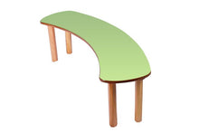 Load image into Gallery viewer, Brilla Wooden Single Curved Bench 3 seater for Preschools or Home
