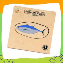 Load image into Gallery viewer, Wooden Puzzle for kids : Hands-on Learning Life Cycle of Fish with AR Tech Scan & Learn. - Brilla: One-Stop Solution for Preschool Resources