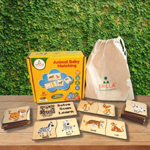 Load image into Gallery viewer, Montessori materials for Kids - Animal & Baby Wooden Matching Cards