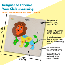 Load image into Gallery viewer, Montessori Materials - Wooden Pick & Fix Lion Puzzle for Kids