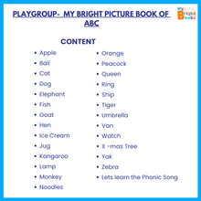 Load image into Gallery viewer, Preschool Books for Playgroup - My Bright Picture Book of ABC - Brilla: One-Stop Solution for Preschool Resources