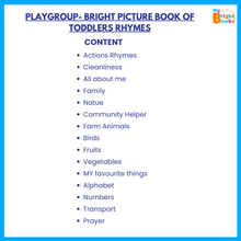 Load image into Gallery viewer, Preschool Books for Playgroup - Bright Picture Book of Toddler Rhymes. - Brilla: One-Stop Solution for Preschool Resources