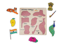 Load image into Gallery viewer, Wooden Puzzle - Educational Learning Indian National Symbols/Objects with Scan and Learn - Brilla: One-Stop Solution for Preschool Resources
