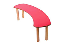 Load image into Gallery viewer, Brilla Wooden Single Curved Bench 3 seater for Preschools or Home
