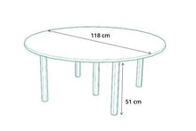Load image into Gallery viewer, Brilla Wooden Montessori/Activity Table (8-10 Seater - Round shape) for Preschools (Blue Color) (RFQ) - Brilla: One-Stop Solution for Preschool Resources