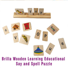 Load image into Gallery viewer, Brilla Wooden Learning Educational Say and Spell Puzzle - Brilla: One-Stop Solution for Preschool Resources