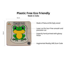 Load image into Gallery viewer, Wooden Multilayered Pick and Place Puzzle for Learning Life Cycle of Frog with Scan &amp; Learn
