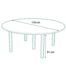 Load image into Gallery viewer, Preschool Table : Brilla Wooden Round Large Activity Table with 4 benches (RFQ) - Brilla: One-Stop Solution for Preschool Resources