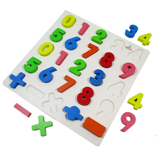 Load image into Gallery viewer, Wooden Learning Educational Number Chunky Puzzle
