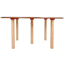 Load image into Gallery viewer, Preschool Table : Brilla Wooden Round Large Activity Table with 4 benches (RFQ) - Brilla: One-Stop Solution for Preschool Resources