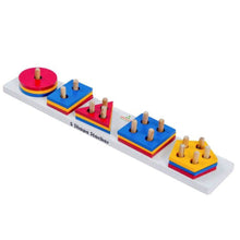 Load image into Gallery viewer, Montessori Materials - Wooden 5 Shape Stacker (15 pieces) for Kids