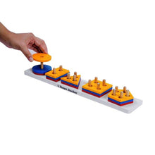 Load image into Gallery viewer, Montessori Materials - Wooden 5 Shape Stacker (15 pieces) for Kids