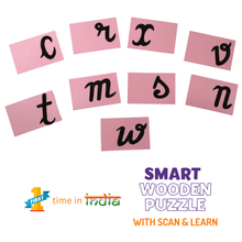 Load image into Gallery viewer, Montessori Sandpaper Letters - Alphabet Cursive for Writing Practice (RFQ) - Brilla: One-Stop Solution for Preschool Resources