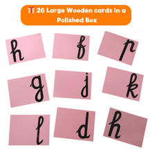 Load image into Gallery viewer, Montessori Sandpaper Letters - Alphabet Cursive for Writing Practice (RFQ) - Brilla: One-Stop Solution for Preschool Resources