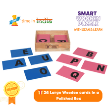 Load image into Gallery viewer, Montessori Sandpaper Letters Capital for Writing Practice and tactile impressions (RFQ) - Brilla: One-Stop Solution for Preschool Resources