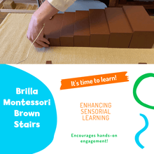 Load image into Gallery viewer, Montessori Brown Stairs or Montessori Broad Stairs - Brilla: One-Stop Solution for Preschool Resources