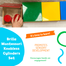 Load image into Gallery viewer, Montessori Materials - Premium Wooden Knobless Cylinders for Kids