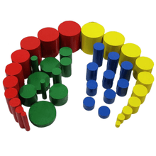 Load image into Gallery viewer, Montessori Materials - Premium Wooden Knobless Cylinders for Kids