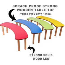 Load image into Gallery viewer, Preschool Table : Brilla Wooden Round Large Activity Table with 4 benches - Brilla: One-Stop Solution for Preschool Resources