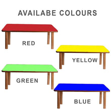 Load image into Gallery viewer, Brilla Wooden Classroom Table (6 Seater - Rectangle shape) for Preschools - Brilla: One-Stop Solution for Preschool Resources
