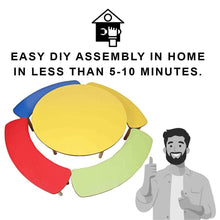 Load image into Gallery viewer, Preschool Table : Brilla Wooden Round Large Activity Table with 4 benches - Brilla: One-Stop Solution for Preschool Resources